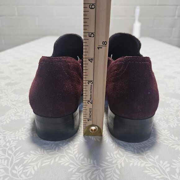 Naturalizer Suede Booties Size 7.5 Burgundy Black - Picture 4 of 10